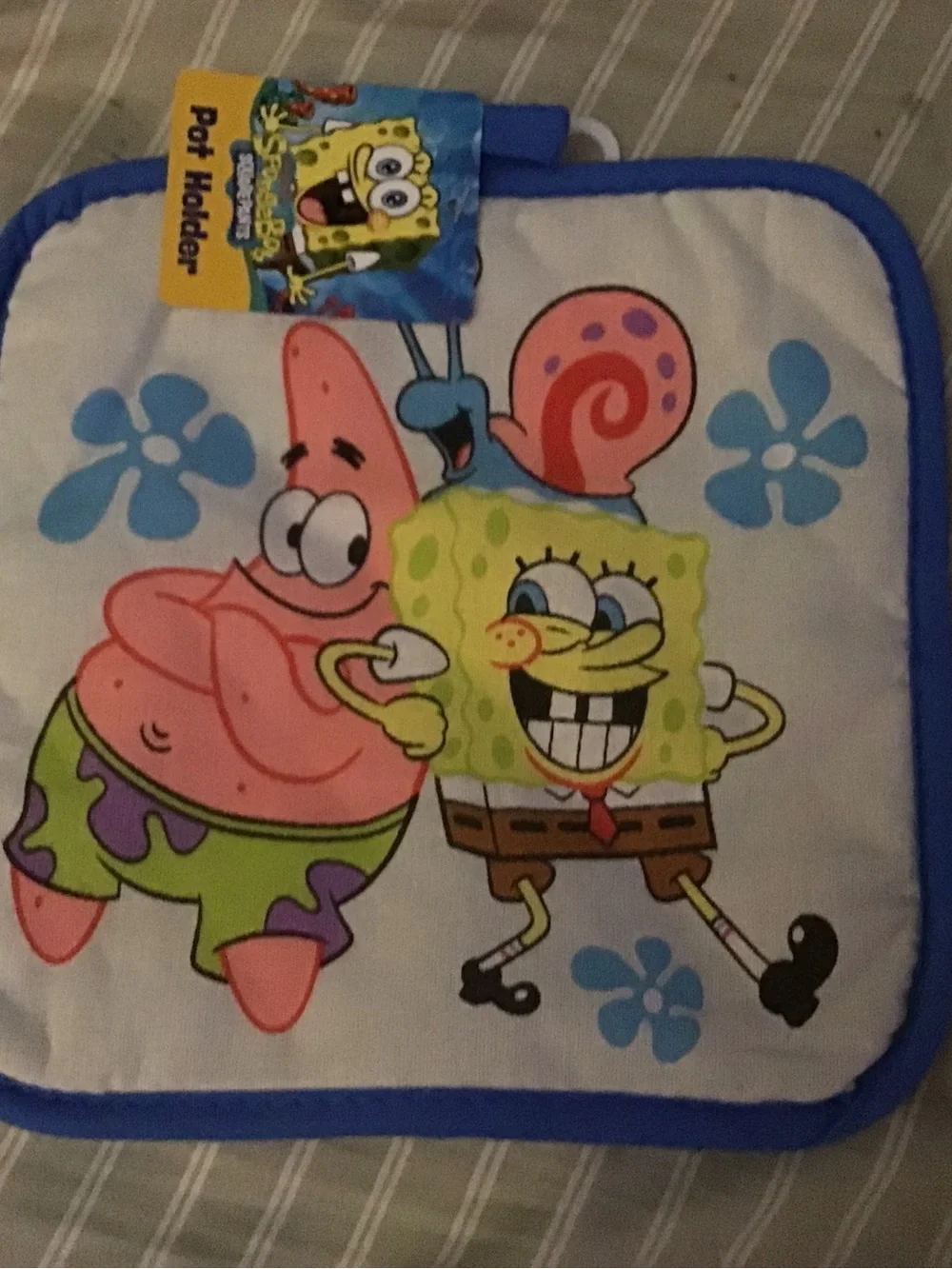 SpongeBob SquarePants pot holder and mini mit